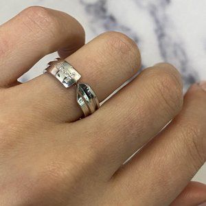 Tiffany & Co Diamond T Ring 18K White Gold Size 6